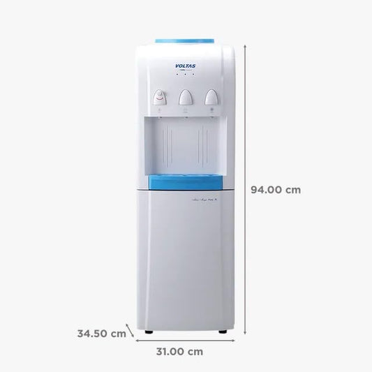 Voltas Mini Magic Pure-F 500W Floor Mounted Water Dispenser | Hot, Normal & Cold Water | W/ O Without Cabinet | LED Indicators | 1-Year Warranty