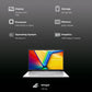 ASUS Vivobook Go 14 AMD Ryzen 5 7520U Thin & Light Laptop (8GB, 512GB SSD, Windows 11 Home, 14 inch Full HD Display, MS Office 2024, Cool Silver, 1.38 KG)