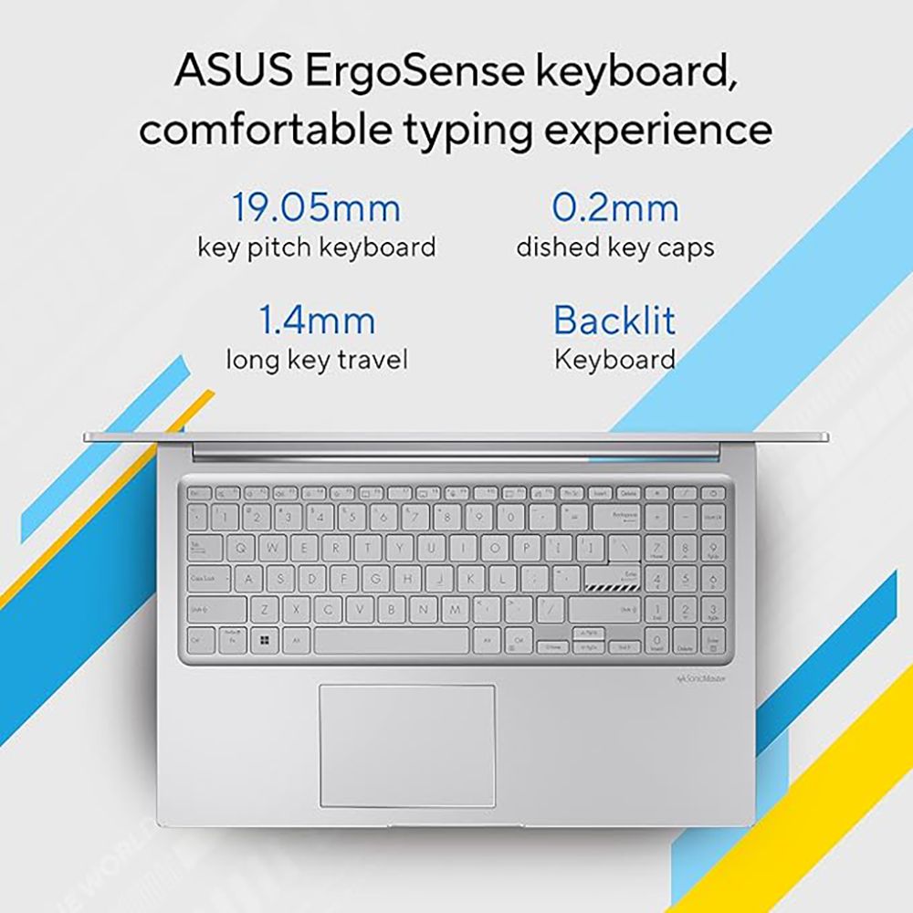 ASUS Vivobook 15 X1504VA-NJ1765WS Intel Core i5 13th Gen Laptop (8GB, 512GB SSD, Windows 11 Home, 15.6 inch Full HD Display, MS Office 2024, Cool Silver, 1.7 KG)