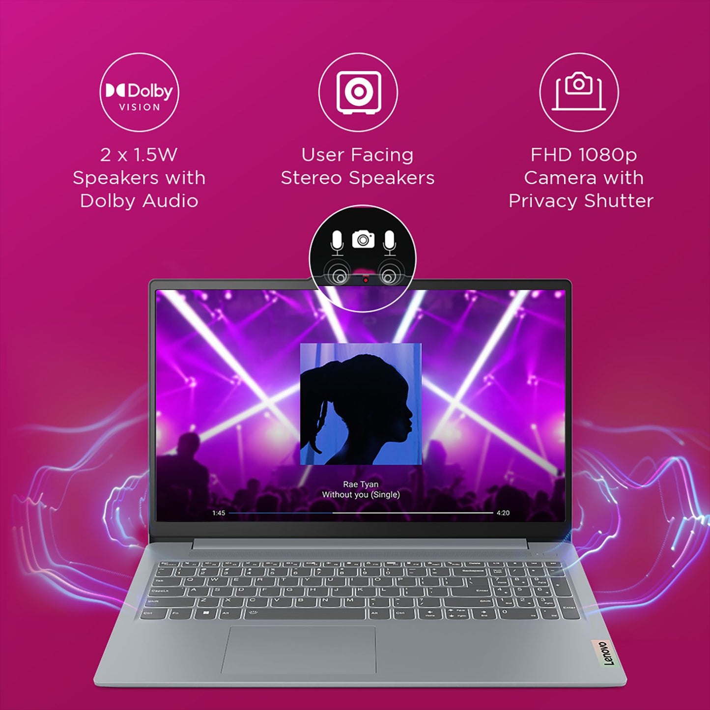 Lenovo IdeaPad Slim 3 15ABR8 AMD Ryzen 7 Thin & Light Laptop (16GB, 512GB SSD, Windows 11 Home, 15.6 inch Full HD Display, MS Office Home 2024, Arctic Grey, 1.62 KG)