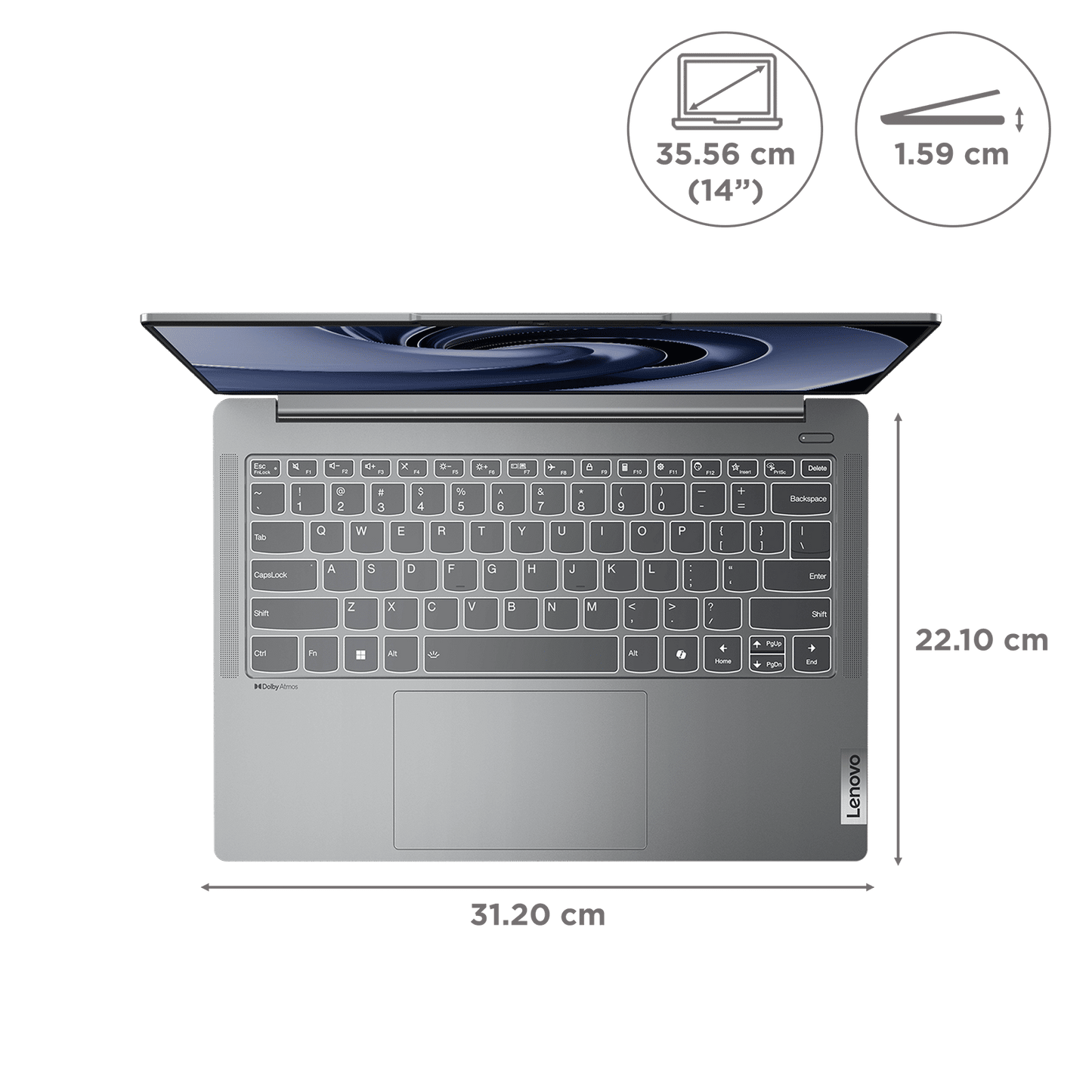 Lenovo IdeaPad Pro 5 14IMH9 Intel Core Ultra 9 Laptop (32GB, 1TB SSD, Windows 11 Home, 14 inch 2.8K OLED Display, MS Office 2024, Arctic Grey, 1.46 KG)