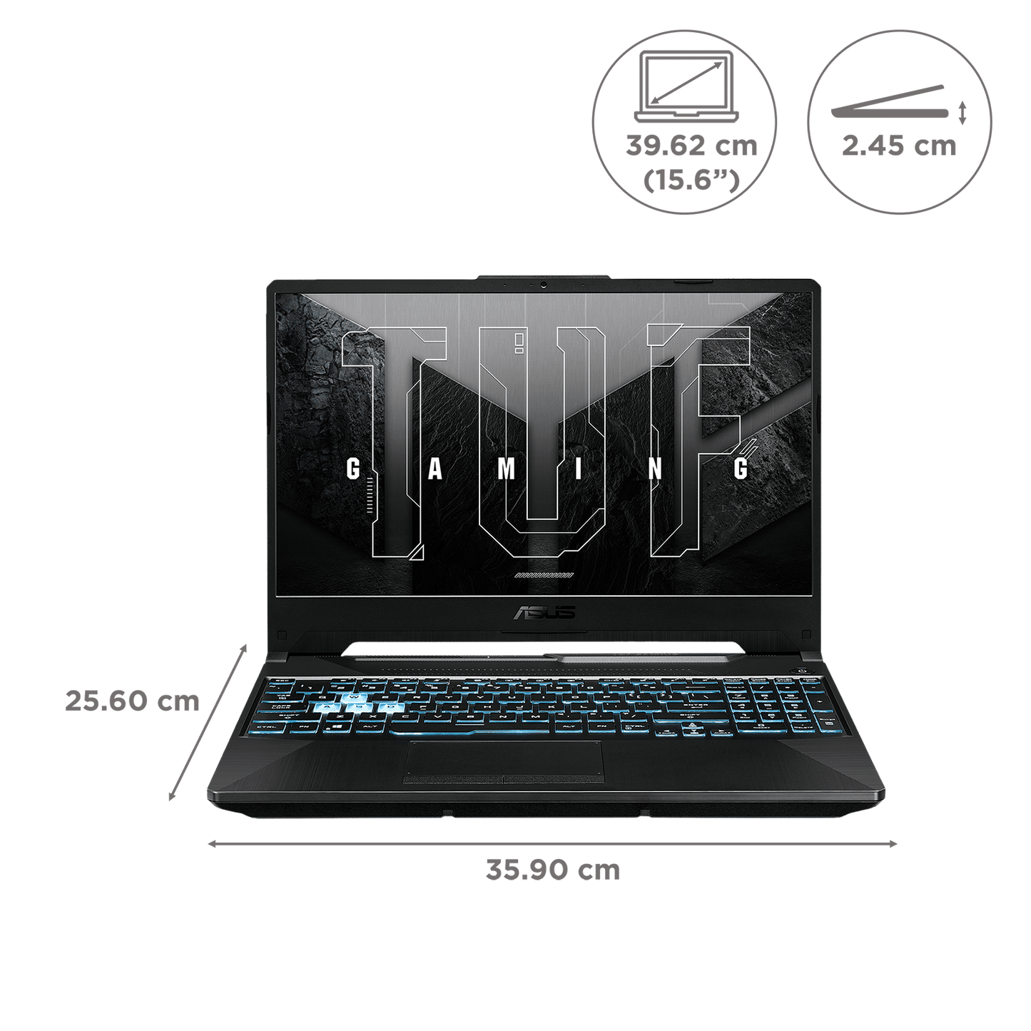 ASUS TUF A15 FA566NCR-HN254WS AMD Ryzen 7 Gaming Laptop (16GB, 512GB SSD, Windows 11 Home, 4GB Graphics, 15.6 inch 144 Hz Full HD IPS Display, NVIDIA GeForce RTX 3050, MS Office Home, Graphite Black, 2.30 KG)