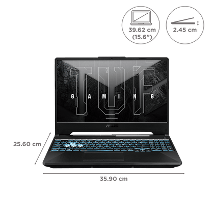 ASUS TUF A15 FA566NCR-HN254WS AMD Ryzen 7 Gaming Laptop (16GB, 512GB SSD, Windows 11 Home, 4GB Graphics, 15.6 inch 144 Hz Full HD IPS Display, NVIDIA GeForce RTX 3050, MS Office Home, Graphite Black, 2.30 KG)