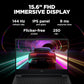 HP Victus 15-fb0185AX AMD Ryzen 5-5600H Gaming Laptop (8GB, 512GB SSD, Windows 11 Home, 4GB Graphics, 15.6 inch 144 Hz Full HD IPS Display, AMD Radeon RX 6500M, MS Office & Home 2021, Mica Silver, 2.29 KG)