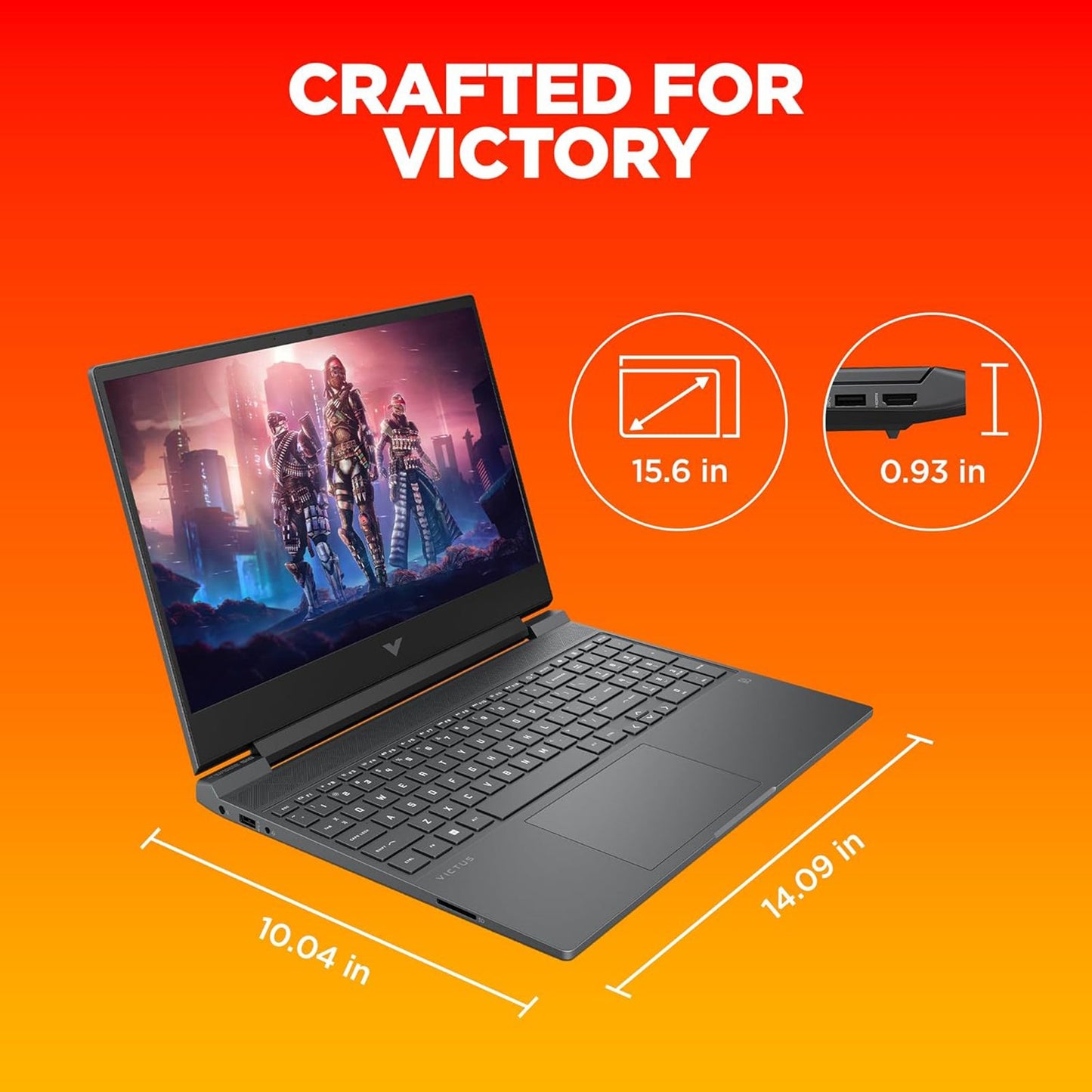 HP Victus 15-fb0185AX AMD Ryzen 5-5600H Gaming Laptop (8GB, 512GB SSD, Windows 11 Home, 4GB Graphics, 15.6 inch 144 Hz Full HD IPS Display, AMD Radeon RX 6500M, MS Office & Home 2021, Mica Silver, 2.29 KG)