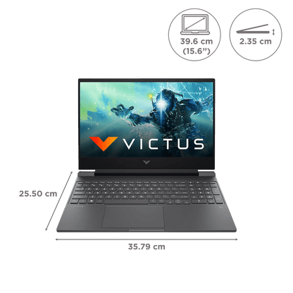 HP Victus 15-fb0185AX AMD Ryzen 5-5600H Gaming Laptop (8GB, 512GB SSD, Windows 11 Home, 4GB Graphics, 15.6 inch 144 Hz Full HD IPS Display, AMD Radeon RX 6500M, MS Office & Home 2021, Mica Silver, 2.29 KG)