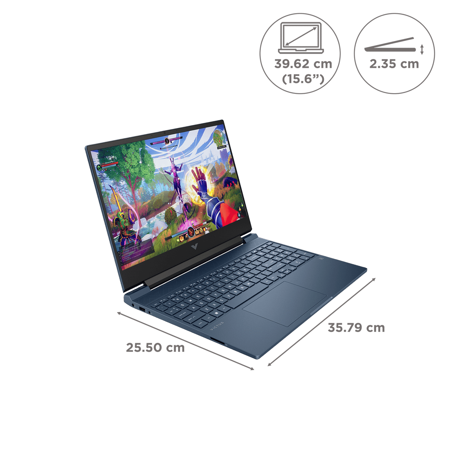 HP Victus 15-fb3025AX AMD Ryzen 9 Gaming Laptop (16GB, 1TB SSD, Windows 11 Home, 8GB Graphics, 15.6 inch 144 Hz Full HD IPS Display, NVIDIA GeForce RTX 4060, MS Ofice Home 2024, Performance Blue, 2.29 KG)
