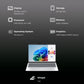 HP OmniBook 7 13-bg1678AU AMD Ryzen 5 Thin & Light Laptop (16GB, 512GB SSD, Windows 11 Home, 13.3 inch WQXGA IPS Display, MS Office Home 2024, Glacier Silver, 1 KG)