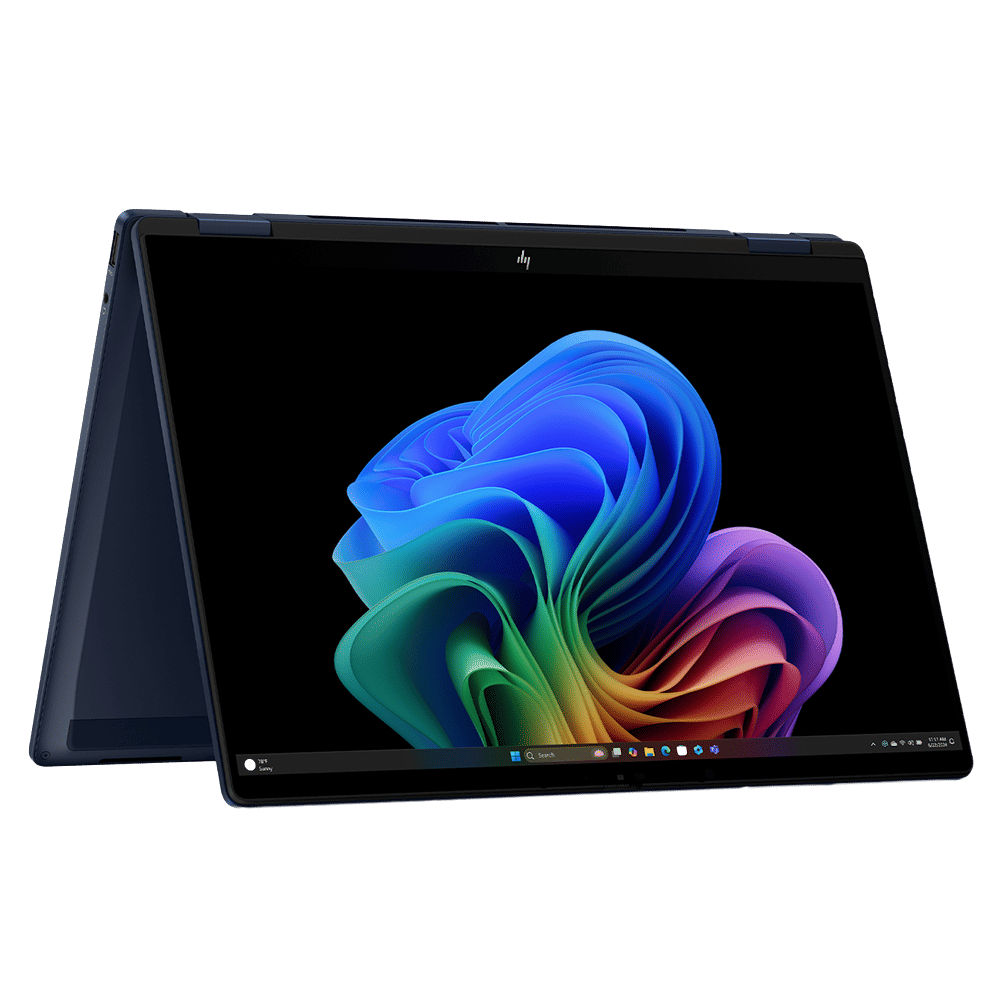 HP OmniBook X Flip 14-fm0026TU Intel Core Ultra 7 Touchscreen Thin & Light Laptop (16GB, 512GB SSD, Windows 11 Home, 14 inch 3K OLED Display, MS Office Home 2024, Atmospheric Blue, 1.38 KG)