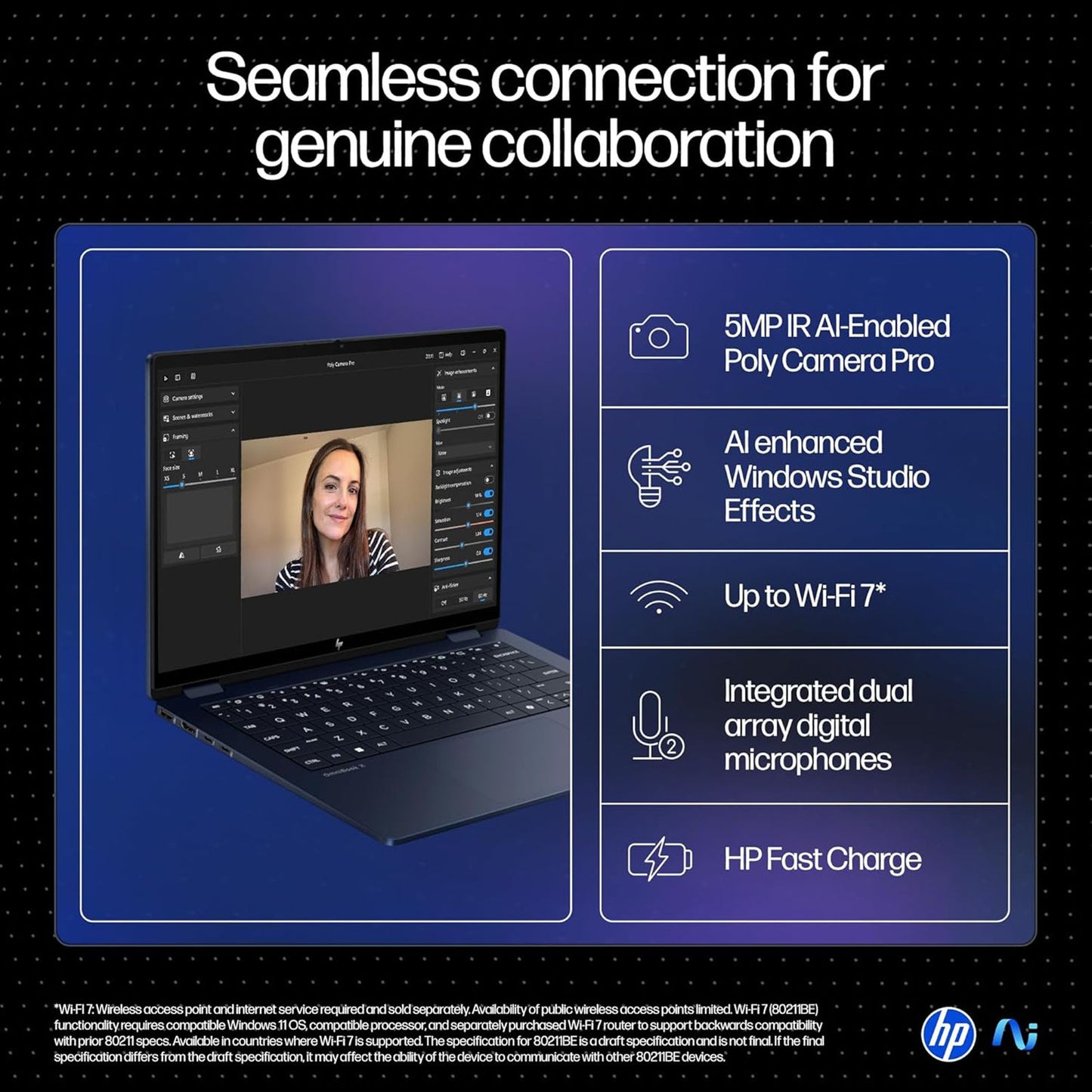 HP OmniBook X Flip Intel Core Ultra 7 Touchscreen Thin & Light Laptop (32GB, 1TB SSD, Windows 11 Home, 14 inch 3K OLED Display, MS Office Home 2024, Atmospheric Blue, 1.38 KG)