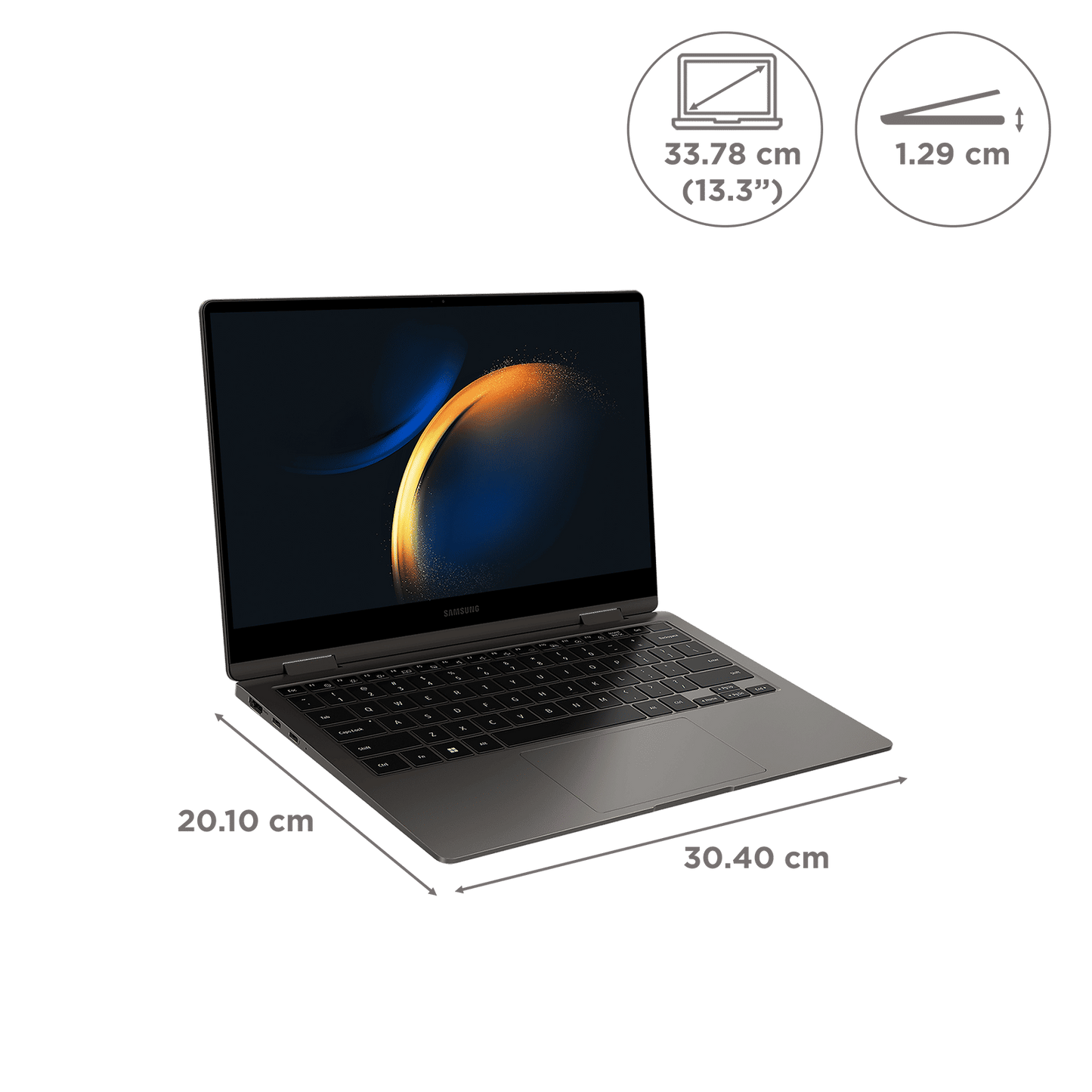 SAMSUNG Galaxy Book3 360 Intel Evo Core i7 13th Gen 2-in-1 Laptop (16GB, 512GB SSD, Windows 11 Home, 13.3 inch Full HD Super AMOLED Display, MS Office 2024, Graphite Grey, 1.16 KG)