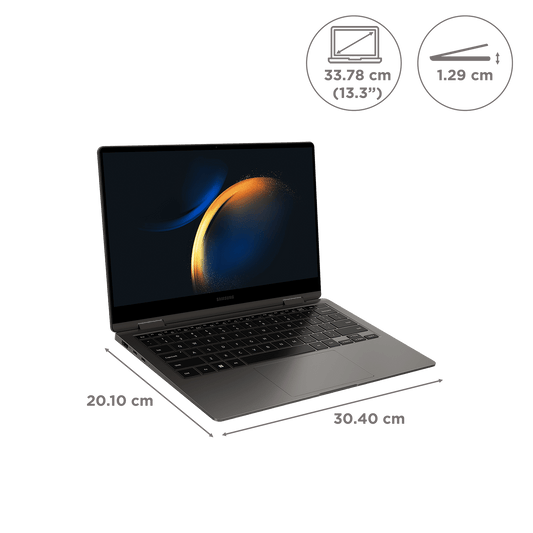 SAMSUNG Galaxy Book3 360 Intel Evo Core i7 13th Gen 2-in-1 Laptop (16GB, 512GB SSD, Windows 11 Home, 13.3 inch Full HD Super AMOLED Display, MS Office 2024, Graphite Grey, 1.16 KG)