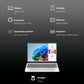 HP OmniBook 5 16-ag1037AU AMD Ryzen AI 5 Thin & Light Laptop (16GB, 512GB SSD, Windows 11 Home, 16 inch 2K IPS Display, MS Office Home 2024, Glacier Silver, 1.79 KG)