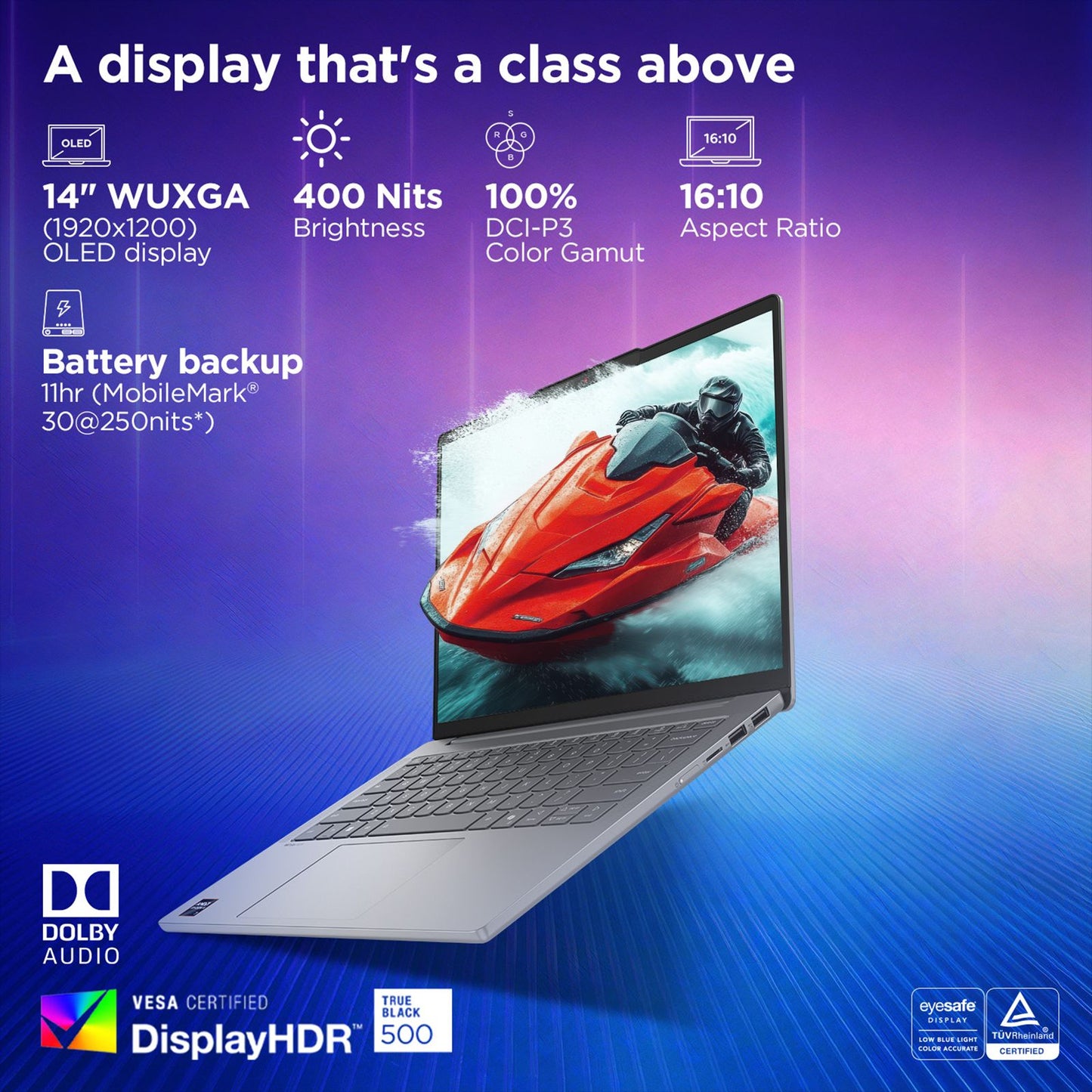 Lenovo IdeaPad Slim 5 14AKP10 AMD Ryzen AI 7 Thin & Light Laptop (24GB, 1TB SSD, Windows 11 Home, 14 inch WUXGA OLED Display, MS Office Home 2024, Luna Grey, 1.39 KG)