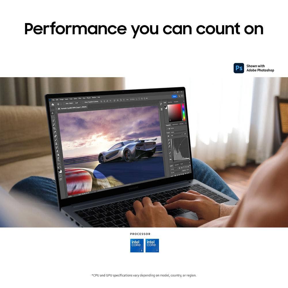 SAMSUNG Galaxy Book4 Intel Core 5 Thin & Light Laptop (16GB, 512GB SSD, Windows 11 Home, 15.6 inch Full HD LED Display, MS Office 2024, Gray, 1.55 KG)
