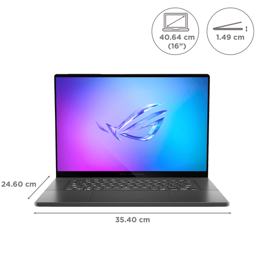 ASUS ROG Zephyrus G16 GU605CW-QR133WS Intel Core Ultra 9 Gaming Laptop (32GB, 2TB SSD, Windows 11 Home, 16GB Graphics, 16 inch 240Hz 2.5K OLED WQXGA Display, NVIDIA GeForce RTX 5080, MS Office Home 2024, Eclipse Gray, 1.95 KG)
