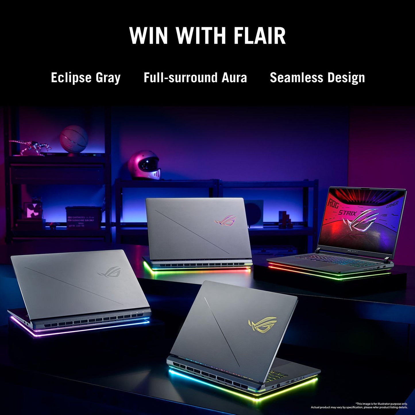 ASUS ROG Strix G16 G615LR-S5190WS Intel Core Ultra 9 Gaming Laptop (32GB, 1TB SSD, Windows 11 Home, 12GB Graphics, 16 inch 240 Hz 2.5K WQXGA Display, NVIDIA GeForce RTX 5070Ti, MS Office Home 2024, Eclipse Gray, 2.65 KG)