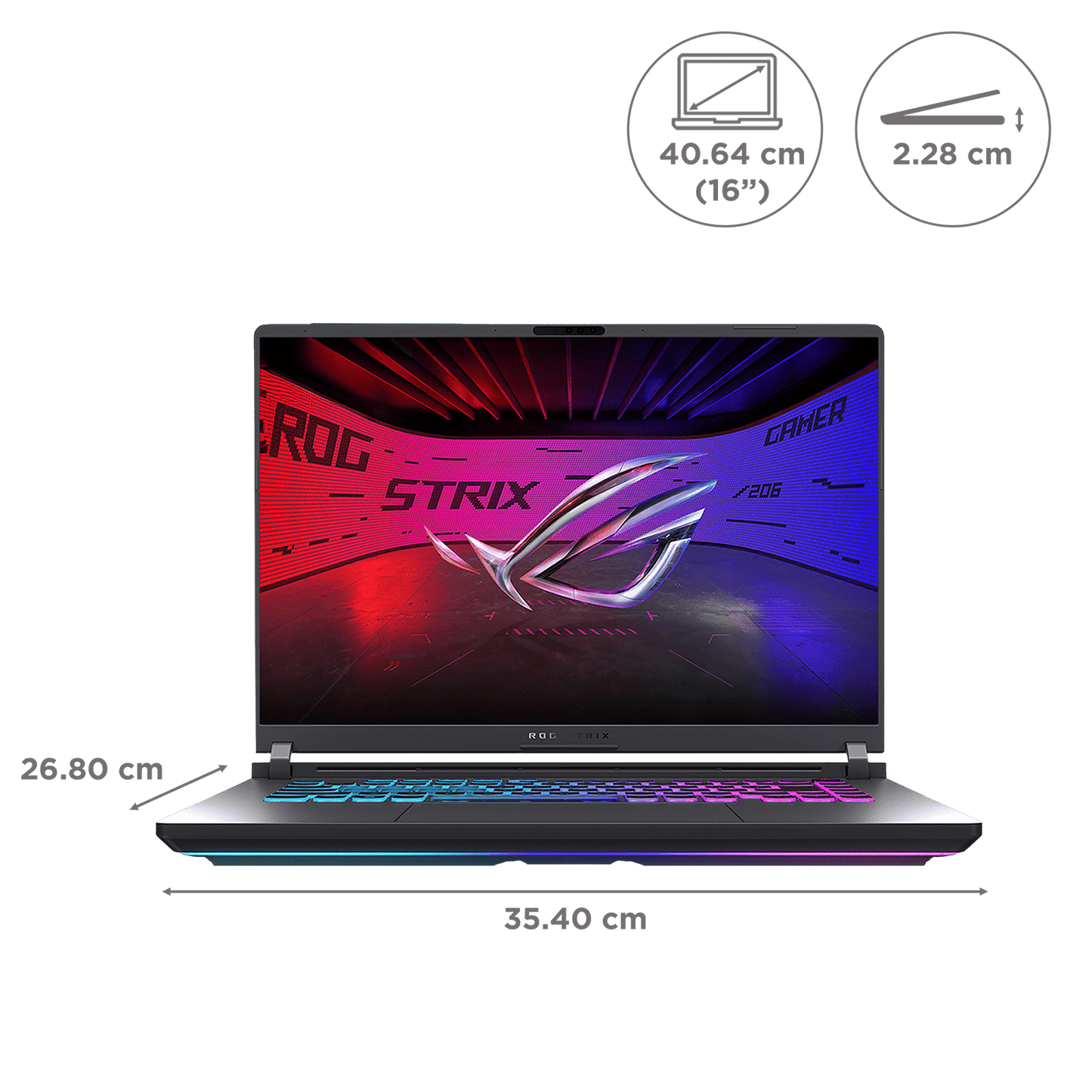 ASUS ROG Strix G16 G615LR-S5190WS Intel Core Ultra 9 Gaming Laptop (32GB, 1TB SSD, Windows 11 Home, 12GB Graphics, 16 inch 240 Hz 2.5K WQXGA Display, NVIDIA GeForce RTX 5070Ti, MS Office Home 2024, Eclipse Gray, 2.65 KG)