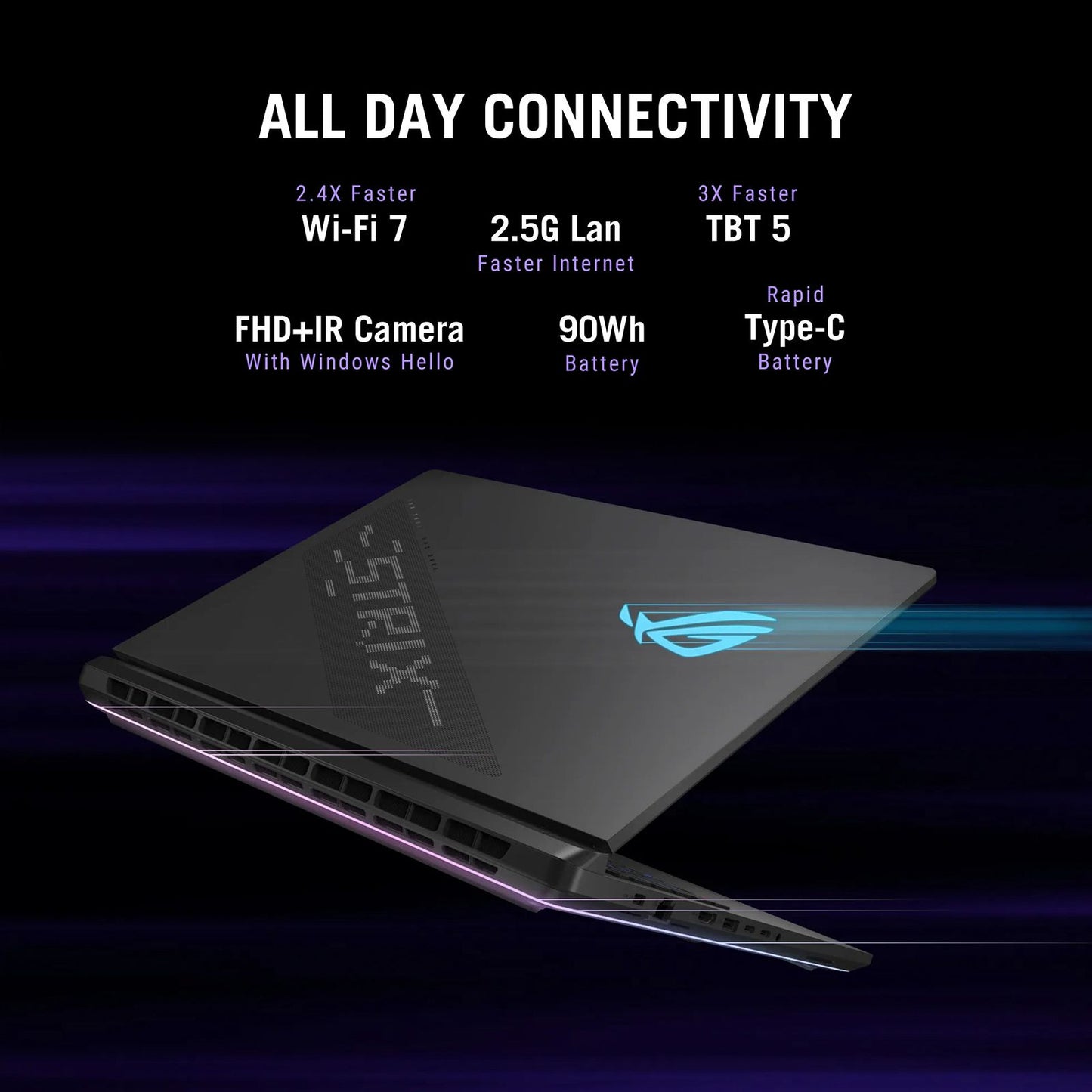 ASUS ROG Strix SCAR 16 G635LX-RW158WS Intel Core Ultra 9 Gaming Laptop (32GB, 2TB SSD, Windows 11 Home, 24GB Graphics, 16 inch 240 Hz 2.5K WQXGA Mini LED Display, NVIDIA GeForce RTX 5090, MS Office Home 2024, Off Black, 2.8 KG)