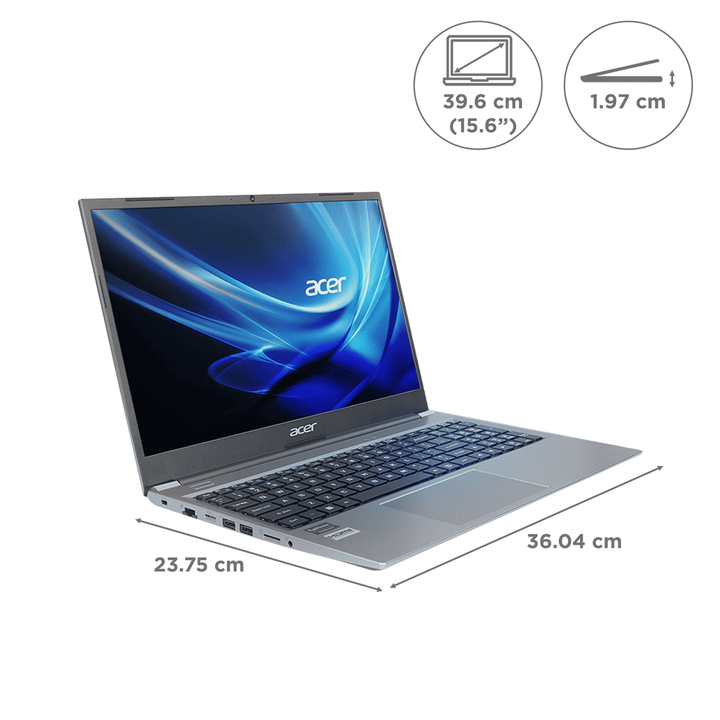 acer Aspire Lite AMD Ryzen 7 Laptop (16GB, 512GB SSD, Windows 11, 15.6 inch Full HD Display, MS Office, Steel Gray, 1.59 KG)