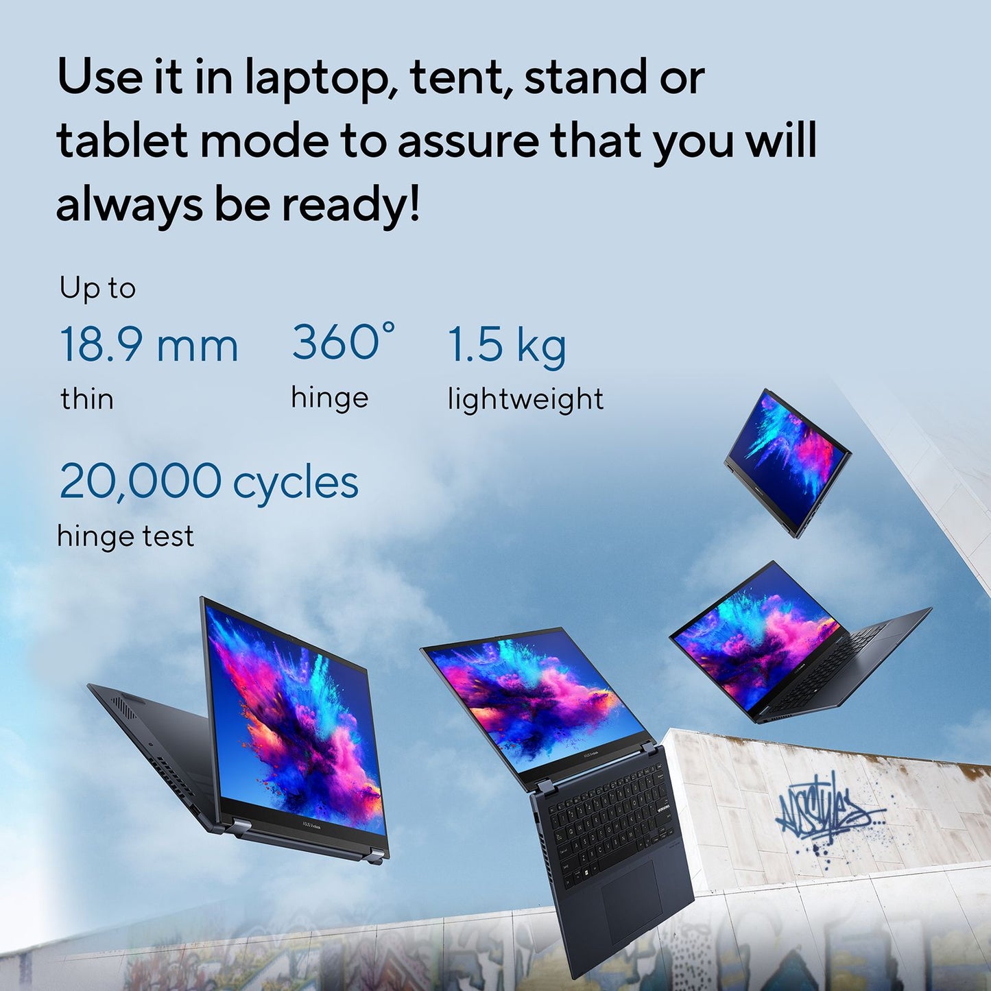 ASUS Vivobook S14 Flip TP3402VAO-LZ619WS Intel Core i5 13th Gen Touchscreen 2-in-1 Laptop (16GB, 512GB SSD, Windows 11 Home, 14 inch WUXGA IPS Display, MS Office Home 2024, Quiet Blue, 1.50 KG)