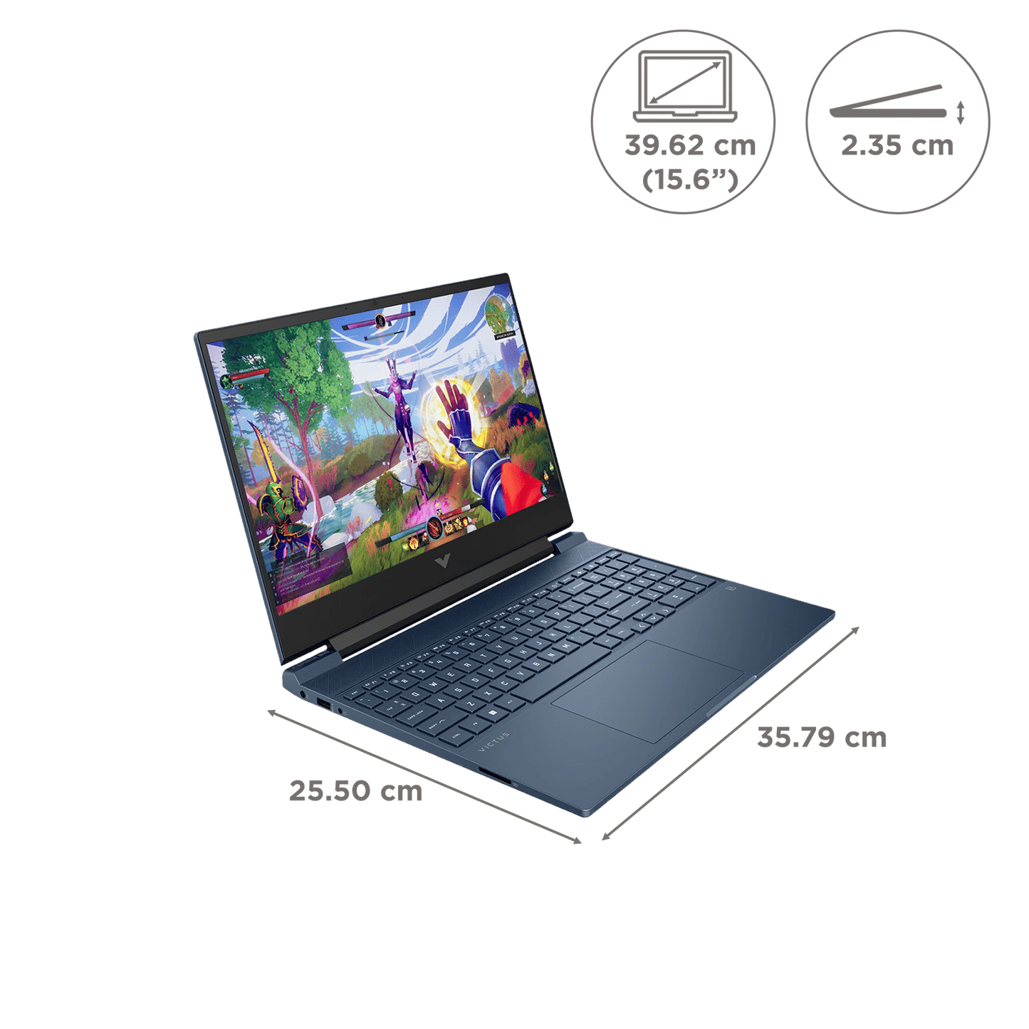HP Victus 15-fb3004AX AMD Ryzen 5 Gaming Laptop (16GB, 512GB SSD, Windows 11 Home, 4GB Graphics, 15.6 inch 144 Hz Full HD IPS Display, NVIDIA GeForce RTX 2050, MS Office Home 2024, Performance Blue, 2.29 KG)