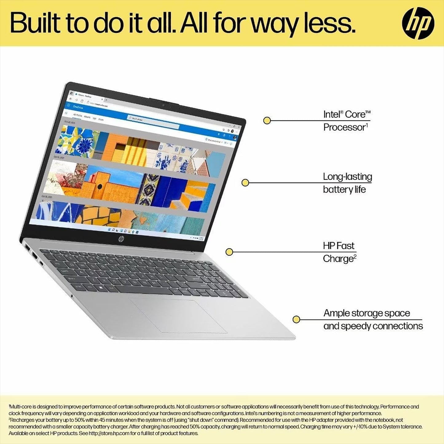 HP 15-hr1000TU Intel Core Ultra 5 Thin & Light Laptop (16GB, 512GB SSD, Windows 11 Home, 15.6 inch Full HD Display, Natural Silver, 1.65 KG)