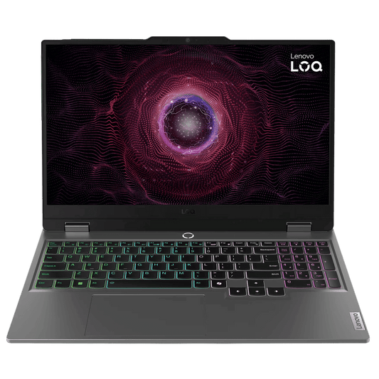 Lenovo LOQ 15ARP9 AMD Ryzen 5 Gaming Laptop (12GB, 512GB SSD, Windows 11 Home, 4GB Graphics, 15.6 inch 144 Hz Full HD IPS Display, NVIDIA GeForce RTX 3050A, MS Office Home 2024, Luna Grey, 2.38 KG)