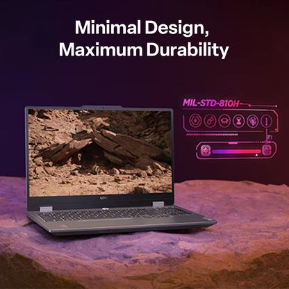 Lenovo LOQ 15ARP9 AMD Ryzen 5 Gaming Laptop (12GB, 512GB SSD, Windows 11 Home, 4GB Graphics, 15.6 inch 144 Hz Full HD IPS Display, NVIDIA GeForce RTX 3050A, MS Office Home 2024, Luna Grey, 2.38 KG)