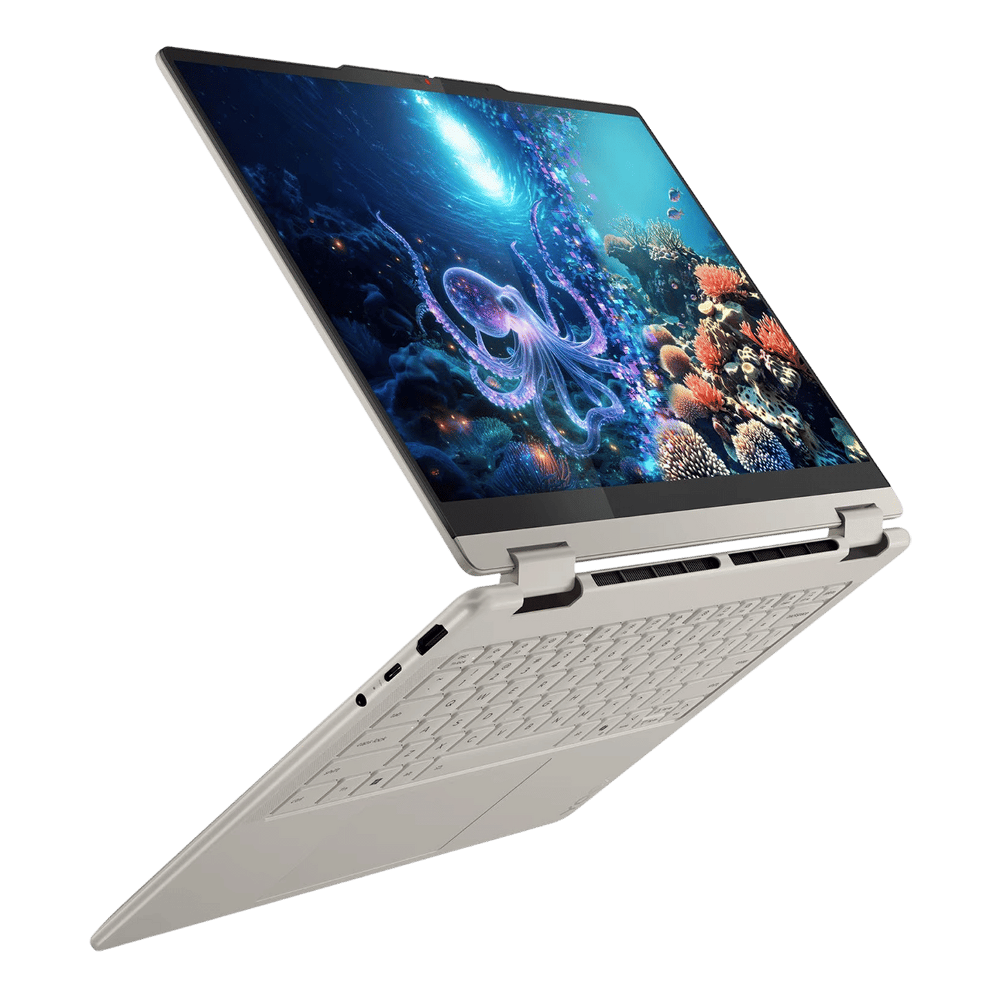 Lenovo Yoga 7 14ILL10 Intel Core Ultra 5 Touchscreen 2-in-1 Laptop (16GB, 1TB SSD, Windows 11 Home, 14 inch WUXGA OLED Display, MS Office 2024, Seashell, 1.38 KG)
