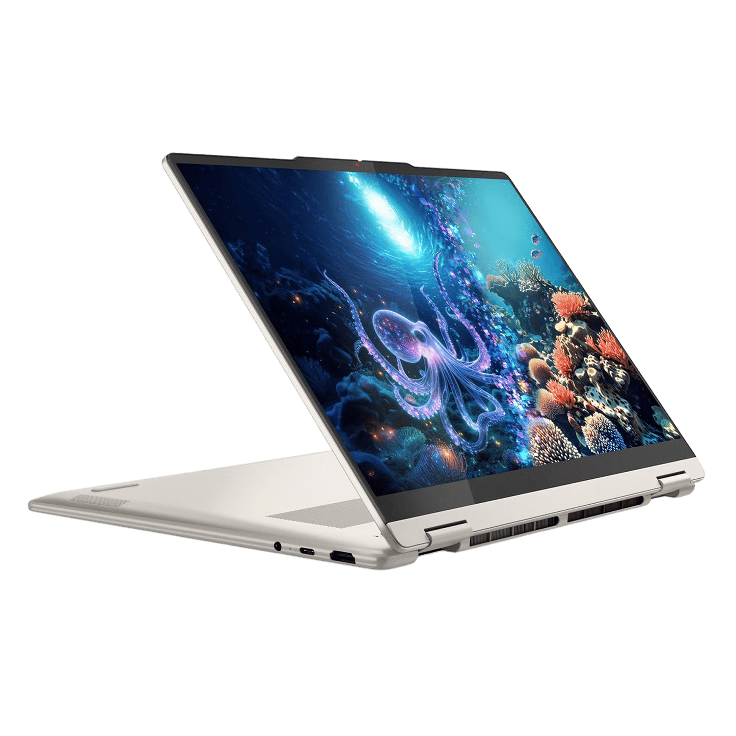 Lenovo Yoga 7 14ILL10 Intel Core Ultra 5 Touchscreen 2-in-1 Laptop (16GB, 1TB SSD, Windows 11 Home, 14 inch WUXGA OLED Display, MS Office 2024, Seashell, 1.38 KG)