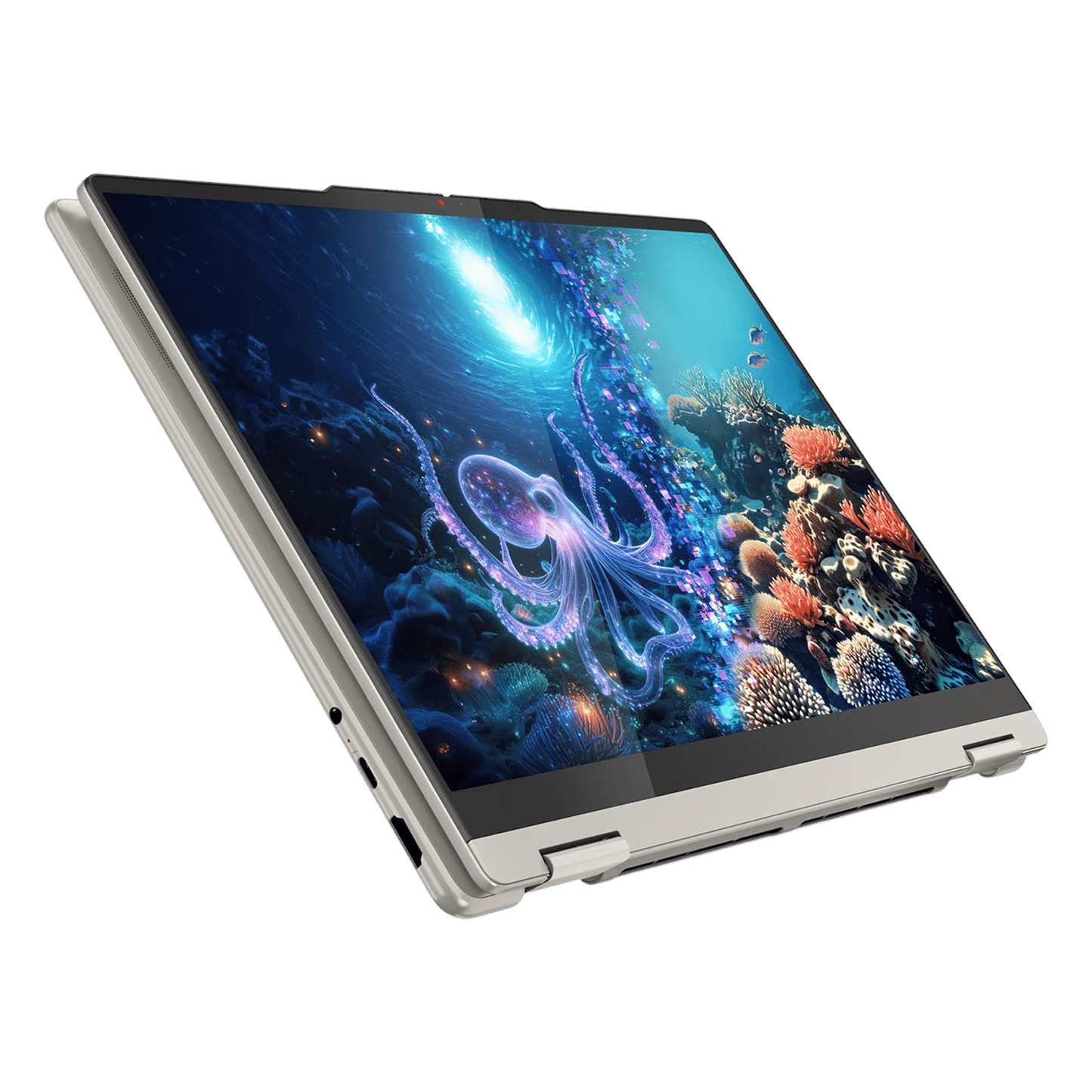 Lenovo Yoga 7 14ILL10 Intel Core Ultra 5 Touchscreen 2-in-1 Laptop (16GB, 1TB SSD, Windows 11 Home, 14 inch WUXGA OLED Display, MS Office 2024, Seashell, 1.38 KG)