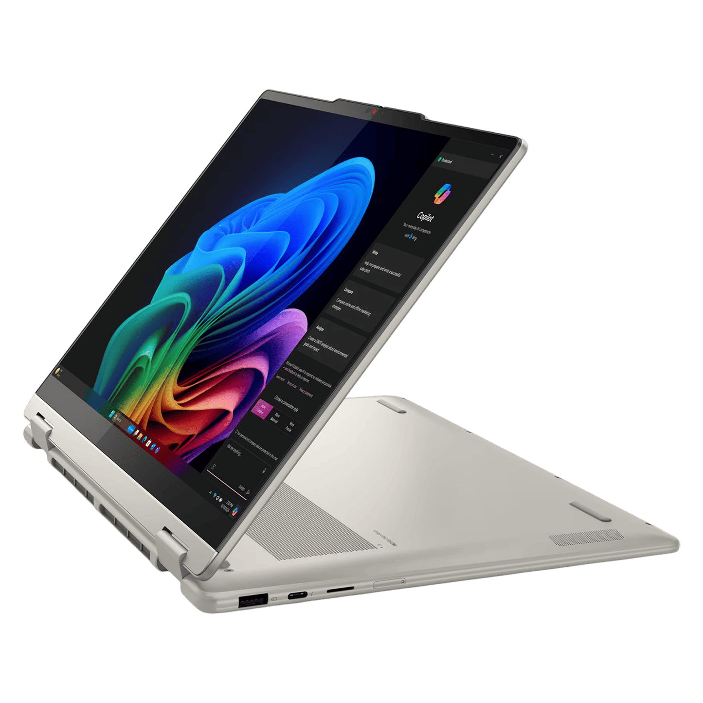 Lenovo Yoga 7 14ILL10 Intel Core Ultra 5 Touchscreen 2-in-1 Laptop (16GB, 1TB SSD, Windows 11 Home, 14 inch WUXGA OLED Display, MS Office 2024, Seashell, 1.38 KG)