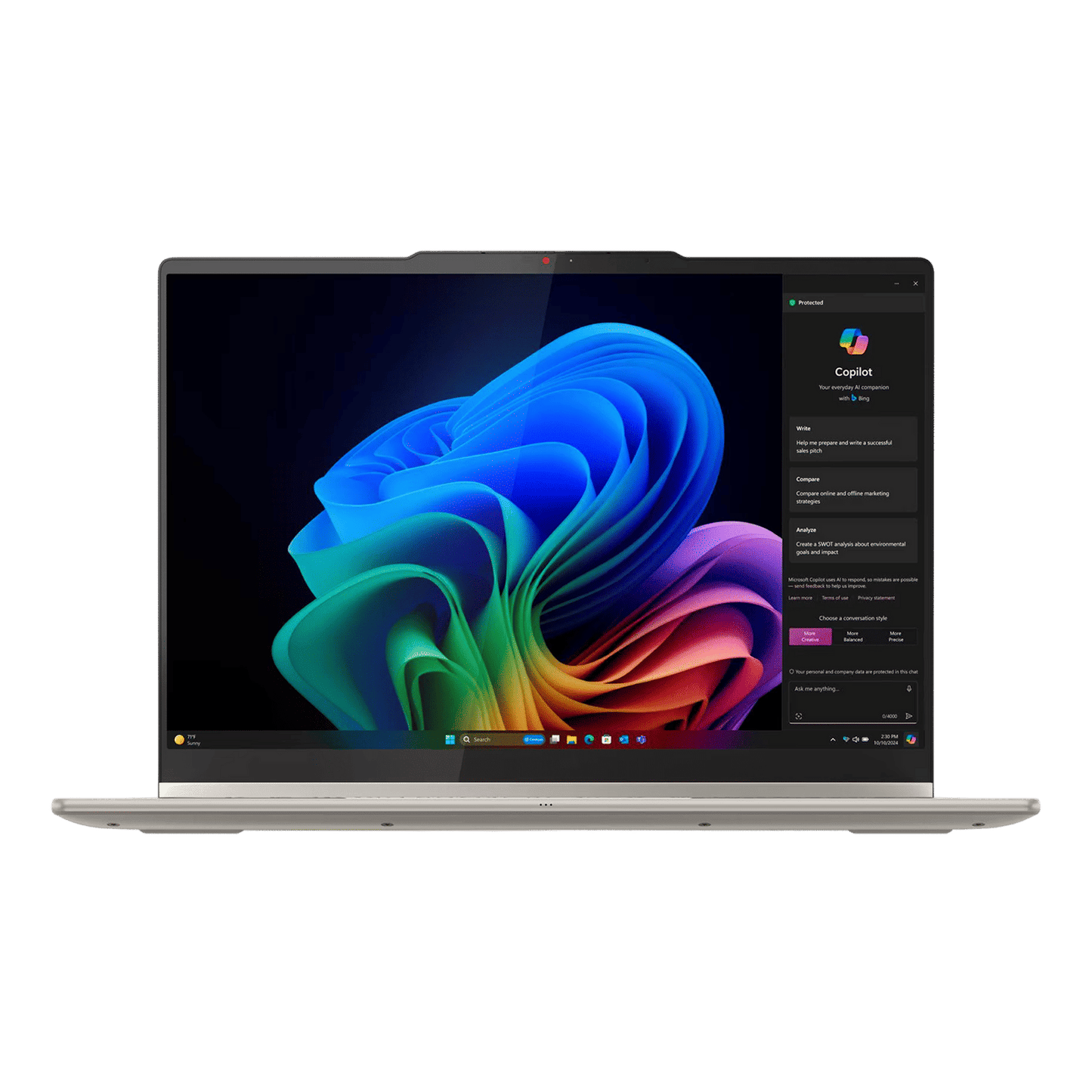 Lenovo Yoga 7 14ILL10 Intel Core Ultra 5 Touchscreen 2-in-1 Laptop (16GB, 1TB SSD, Windows 11 Home, 14 inch WUXGA OLED Display, MS Office 2024, Seashell, 1.38 KG)
