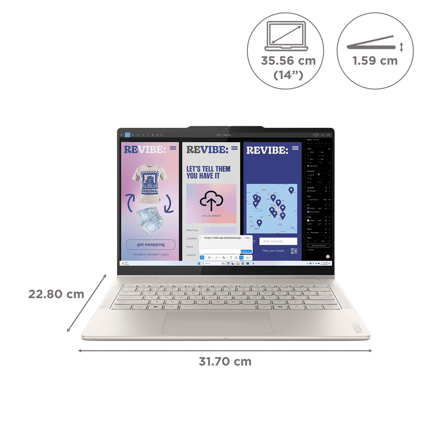 Lenovo Yoga 7 14ILL10 Intel Core Ultra 5 Touchscreen 2-in-1 Laptop (16GB, 1TB SSD, Windows 11 Home, 14 inch WUXGA OLED Display, MS Office 2024, Seashell, 1.38 KG)