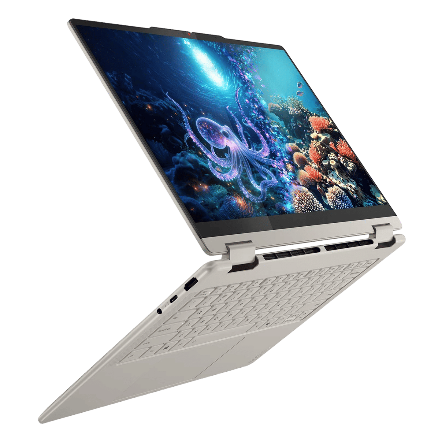 Lenovo Yoga 7 14ILL10 Intel Core Ultra 7 Touchscreen 2-in-1 Laptop (16GB, 1TB SSD, Windows 11 Home, 14 inch WUXGA OLED Display, MS Office 2024, Seashell, 1.38 KG)