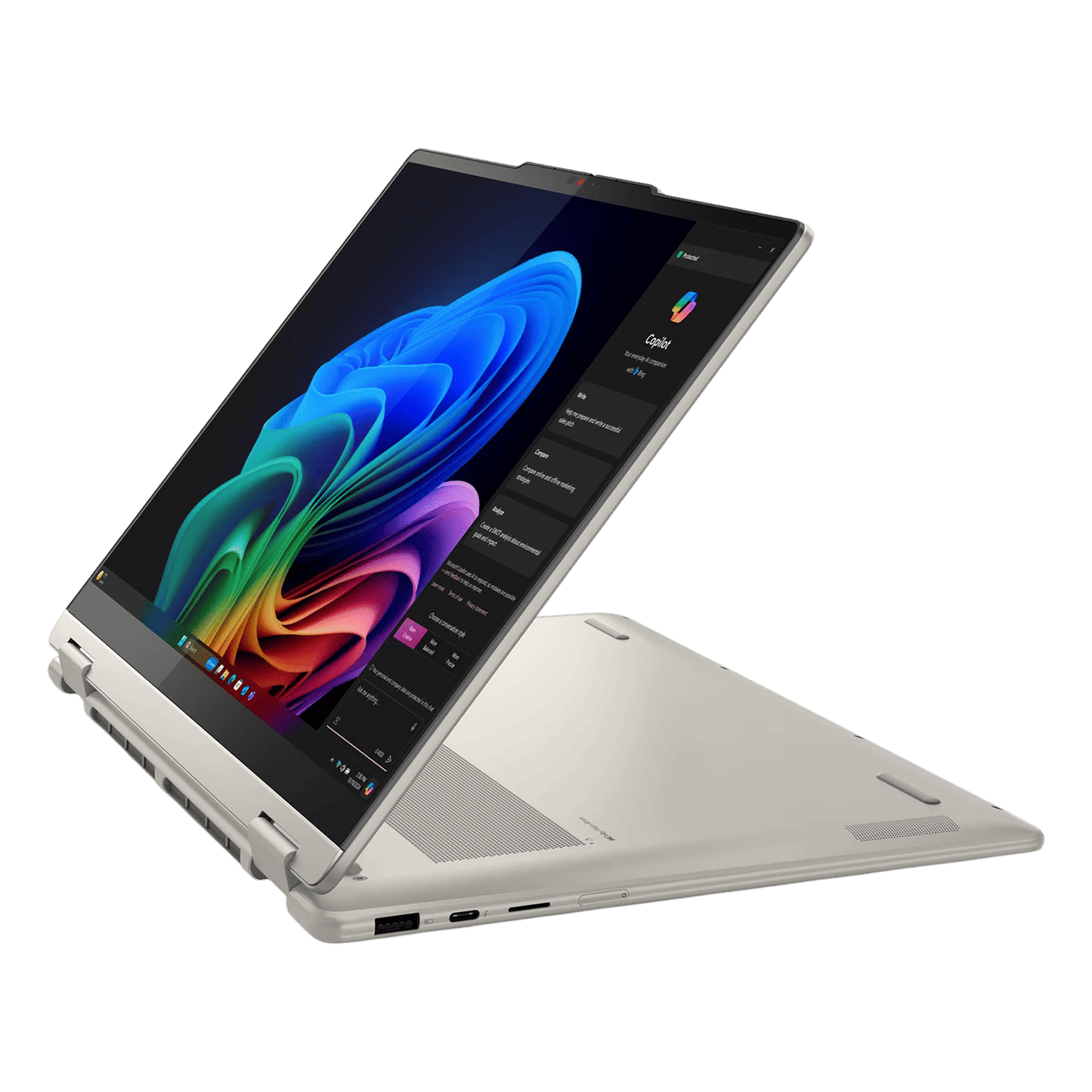 Lenovo Yoga 7 14ILL10 Intel Core Ultra 7 Touchscreen 2-in-1 Laptop (16GB, 1TB SSD, Windows 11 Home, 14 inch WUXGA OLED Display, MS Office 2024, Seashell, 1.38 KG)