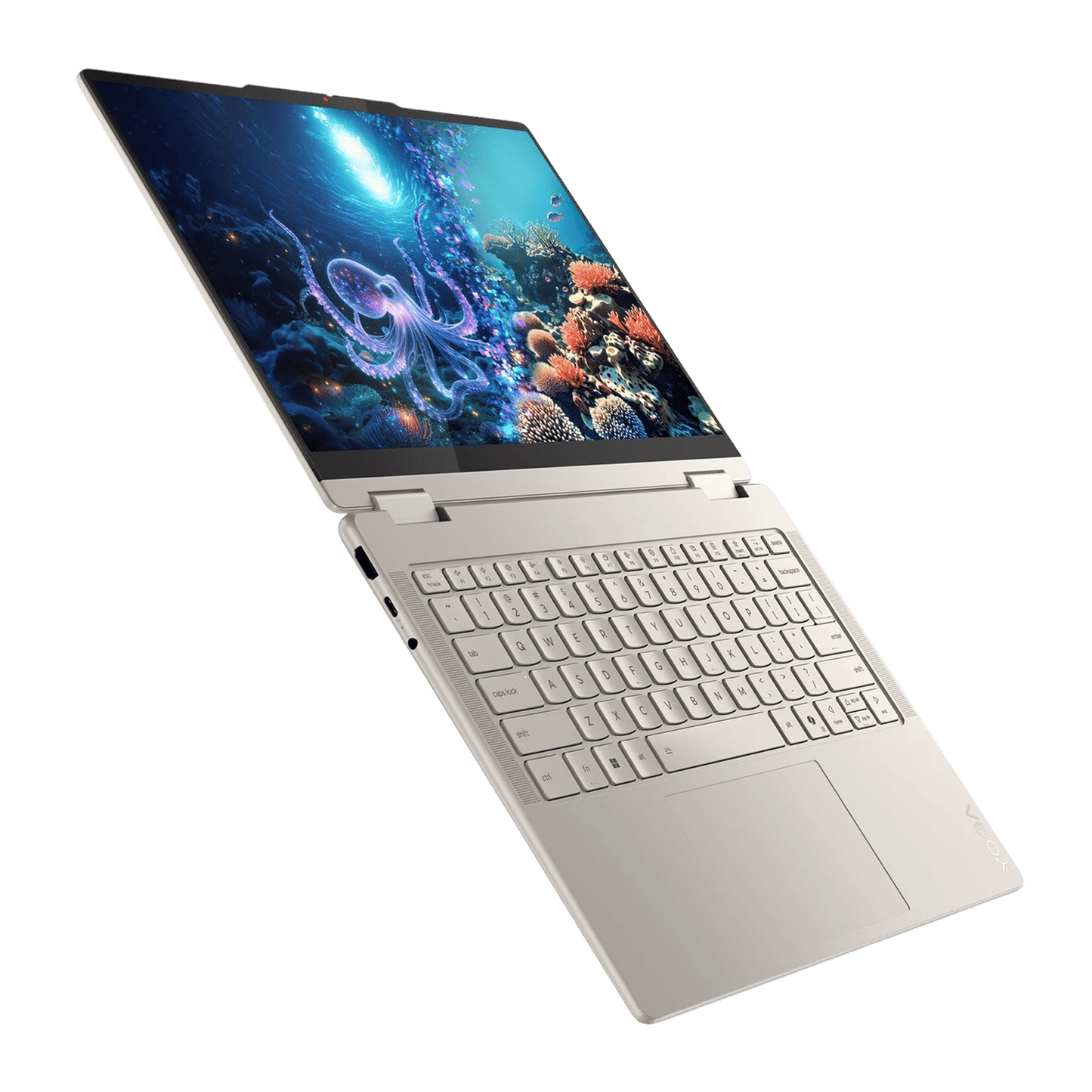 Lenovo Yoga 7 14ILL10 Intel Core Ultra 7 Touchscreen 2-in-1 Laptop (32GB, 1TB SSD, Windows 11 Home, 14 inch 2.8K WQXGA Plus OLED Display, MS Office 2024, Seashell, 1.38 KG)