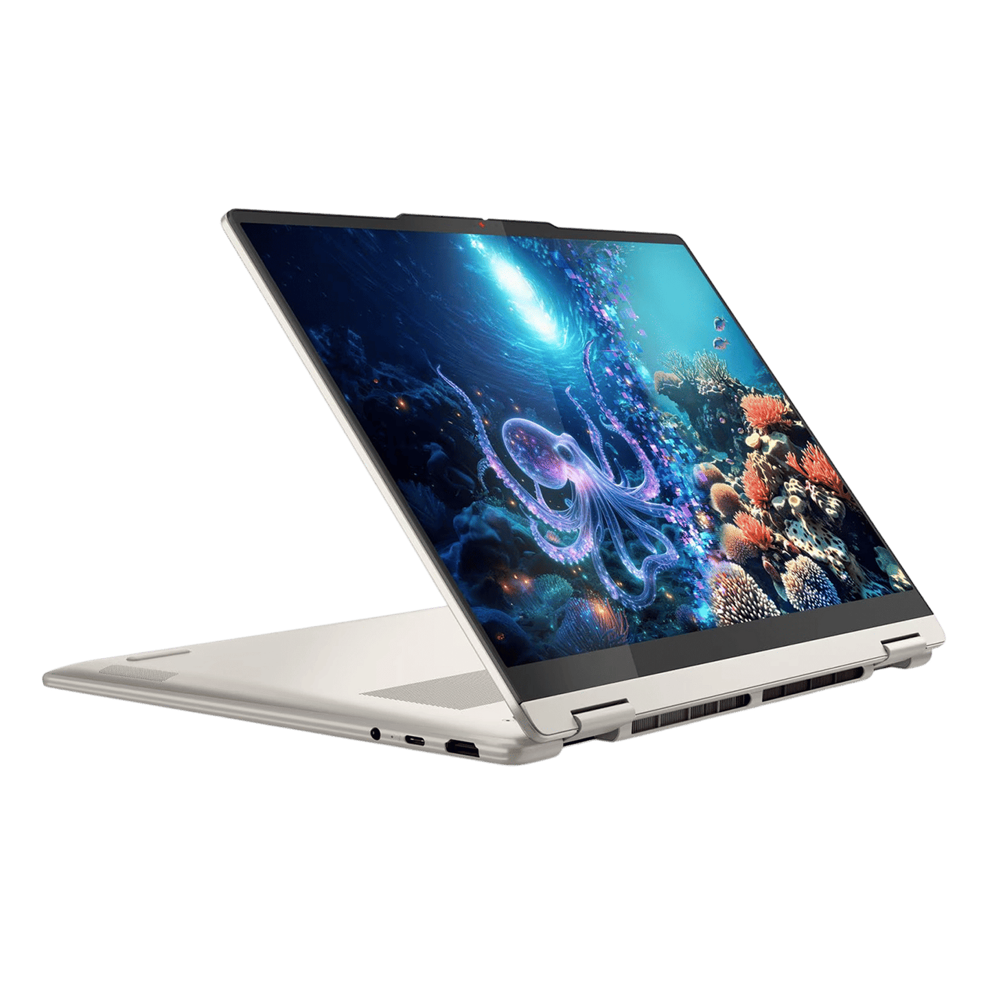 Lenovo Yoga 7 14ILL10 Intel Core Ultra 7 Touchscreen 2-in-1 Laptop (32GB, 1TB SSD, Windows 11 Home, 14 inch 2.8K WQXGA Plus OLED Display, MS Office 2024, Seashell, 1.38 KG)