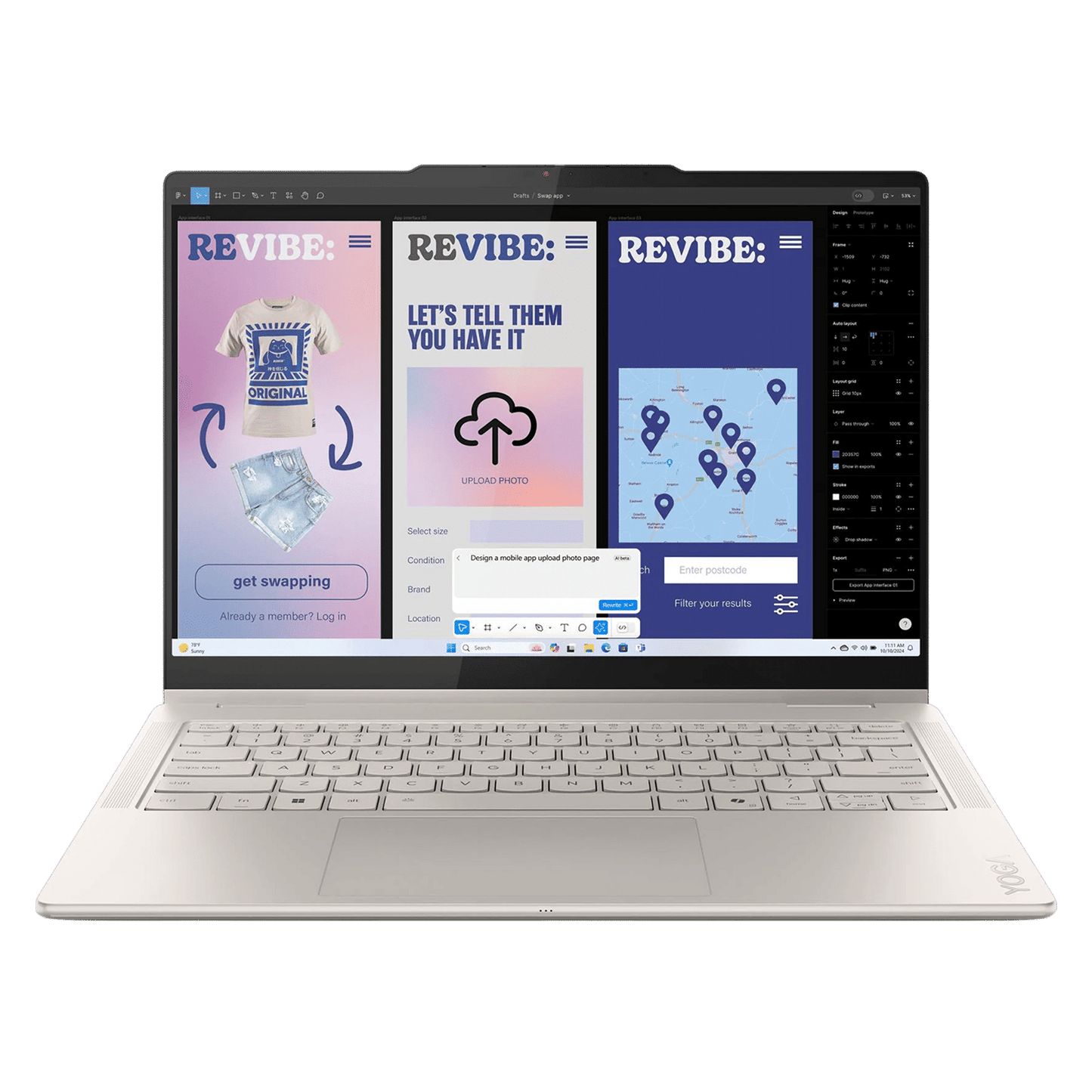 Lenovo Yoga 7 14ILL10 Intel Core Ultra 7 Touchscreen 2-in-1 Laptop (32GB, 1TB SSD, Windows 11 Home, 14 inch 2.8K WQXGA Plus OLED Display, MS Office 2024, Seashell, 1.38 KG)