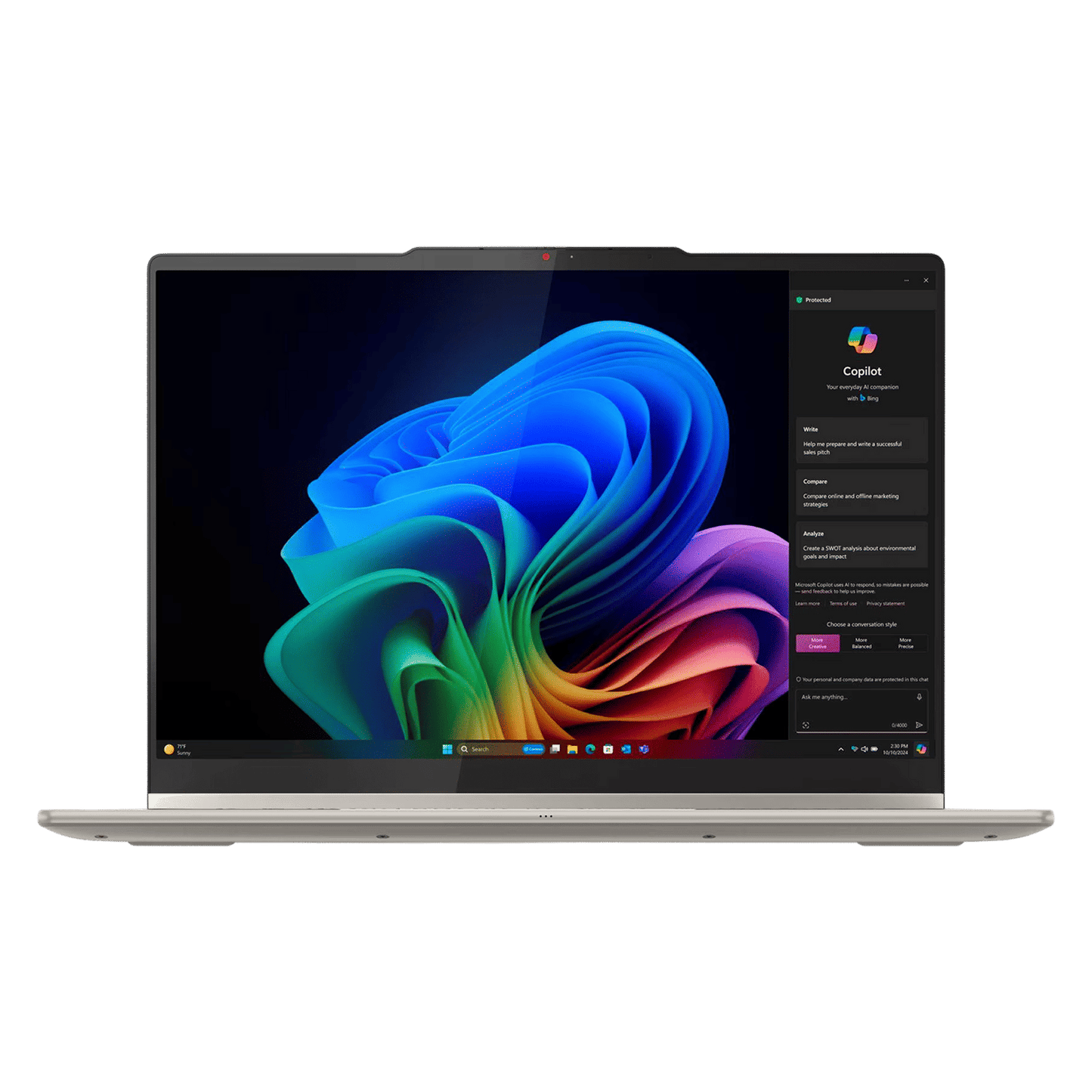 Lenovo Yoga 7 14ILL10 Intel Core Ultra 7 Touchscreen 2-in-1 Laptop (32GB, 1TB SSD, Windows 11 Home, 14 inch 2.8K WQXGA Plus OLED Display, MS Office 2024, Seashell, 1.38 KG)