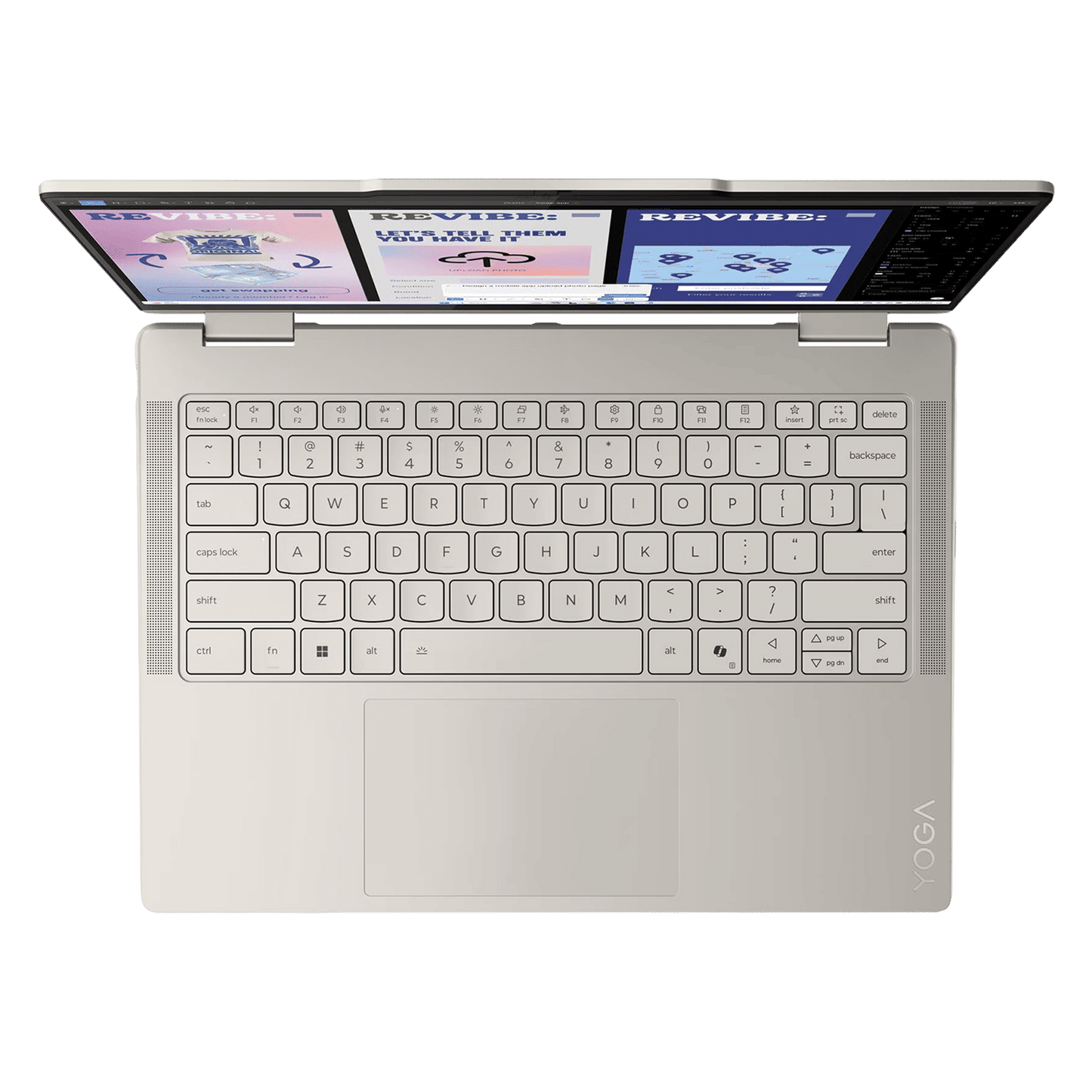 Lenovo Yoga 7 14ILL10 Intel Core Ultra 7 Touchscreen 2-in-1 Laptop (32GB, 1TB SSD, Windows 11 Home, 14 inch 2.8K WQXGA Plus OLED Display, MS Office 2024, Seashell, 1.38 KG)