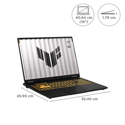 ASUS TUF F16 FX688JPR-QT043WS Intel Core i7 14th Generation Gaming Laptop (32GB, 1TB SSD, Windows 11 Home, 8GB Graphics, 16 inch 165 Hz WQXGA IPS Display, NVIDIA GeForce RTX 5070, MS Ofice Home 2024, Jaeger Gray, 2.20 KG)