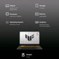 ASUS TUF F16 FX688JPR-QT043WS Intel Core i7 14th Generation Gaming Laptop (32GB, 1TB SSD, Windows 11 Home, 8GB Graphics, 16 inch 165 Hz WQXGA IPS Display, NVIDIA GeForce RTX 5070, MS Ofice Home 2024, Jaeger Gray, 2.20 KG)