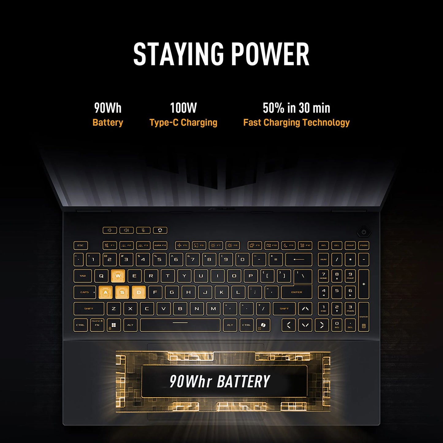 ASUS TUF F16 FX608JH-RV057WS Intel Core i5 13th Gen Gaming Laptop (16GB, 1TB SSD, Windows 11 Home, 8GB Graphics, 16 inch 165 Hz FHD+ WUXGA Display, NVIDIA GeForce RTX 5050, MS Office Home 2024, Jaeger Gray, 2.20 KG)