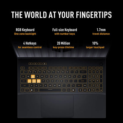 ASUS TUF F16 FX608JH-RV057WS Intel Core i5 13th Gen Gaming Laptop (16GB, 1TB SSD, Windows 11 Home, 8GB Graphics, 16 inch 165 Hz FHD+ WUXGA Display, NVIDIA GeForce RTX 5050, MS Office Home 2024, Jaeger Gray, 2.20 KG)