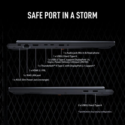 ASUS TUF F16 FX608JH-RV057WS Intel Core i5 13th Gen Gaming Laptop (16GB, 1TB SSD, Windows 11 Home, 8GB Graphics, 16 inch 165 Hz FHD+ WUXGA Display, NVIDIA GeForce RTX 5050, MS Office Home 2024, Jaeger Gray, 2.20 KG)