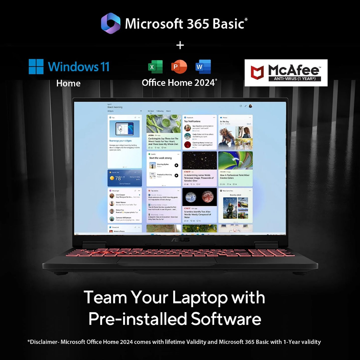 ASUS TUF F16 FX608JH-RV057WS Intel Core i5 13th Gen Gaming Laptop (16GB, 1TB SSD, Windows 11 Home, 8GB Graphics, 16 inch 165 Hz FHD+ WUXGA Display, NVIDIA GeForce RTX 5050, MS Office Home 2024, Jaeger Gray, 2.20 KG)