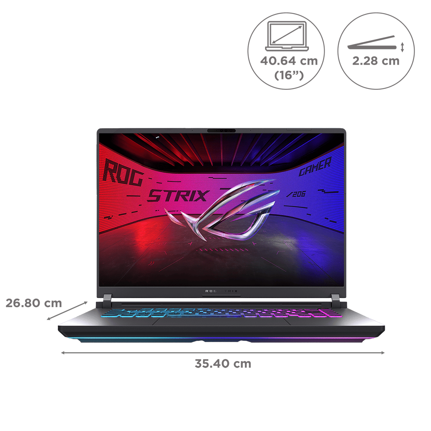 ASUS ROG Strix G16 G615LP-S5022WS Intel Core Ultra 9 Gaming Laptop (32GB, 1TB SSD, Windows 11 Home, 8GB Graphics, 16 inch 240 Hz 2.5K WQXGA IPS Display, NVIDIA GeForce RTX 5070, MS Office Home 2024, Eclipse Gray, 2.65 KG)