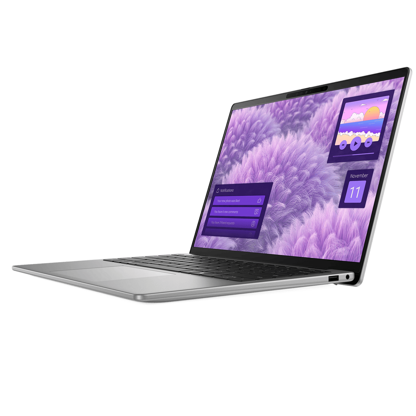 Dell Inspiron Qualcomm Snapdragon X Plus Laptop (16GB, 512GB SSD, Windows 11 Home, 14 inch Full HD IPS Display, MS Office Home & Student 2021, Titan Grey, 1.53 KG)